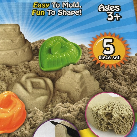 Silly Sand Ice Cream Set Sand Net Weight 18oz 5 Piece Set Never Dries Out - Picture 4 of 6